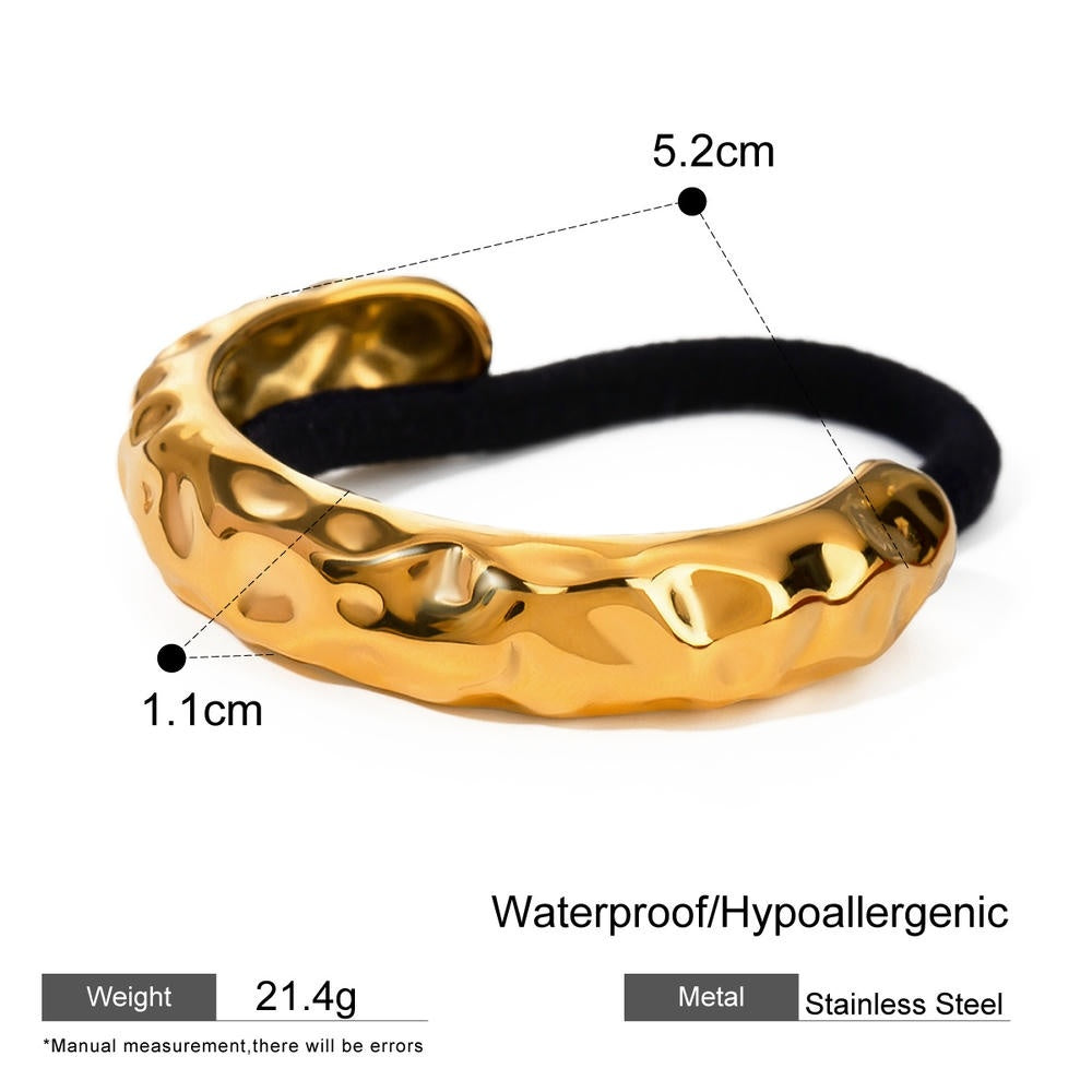 Metal Hair Tie Ponytail Holder Elastic JXH2406012