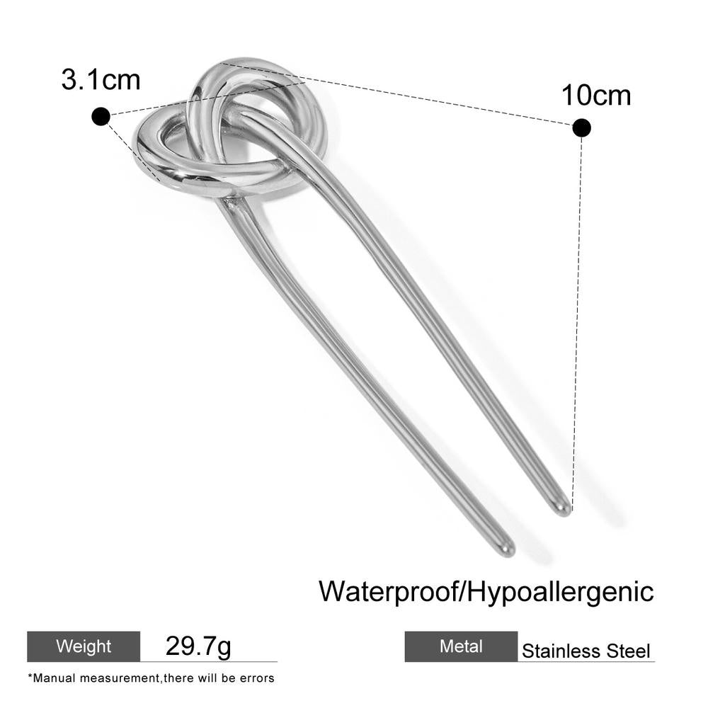18K Gold Hair Stick Stainless Steel Fork JXH2406015