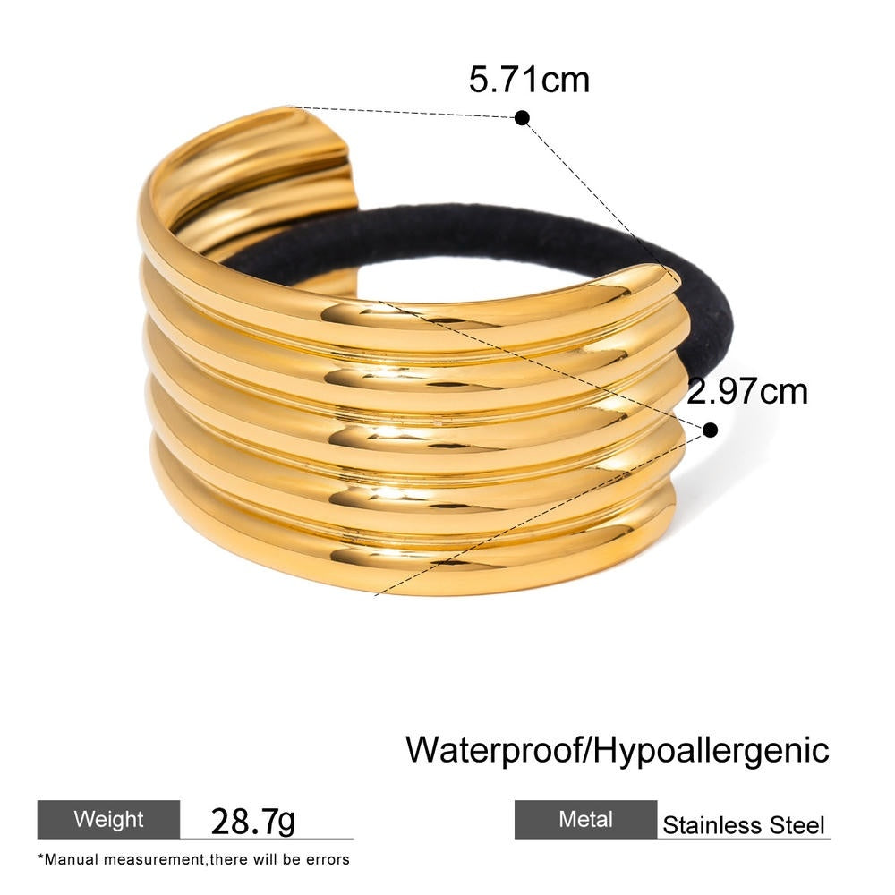 Stainless Steel Hair Tie Ponytail Elastic JXH2407001