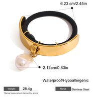 Pearl Hair Rope Metal Elastic Ins Style Tie JXH2408001