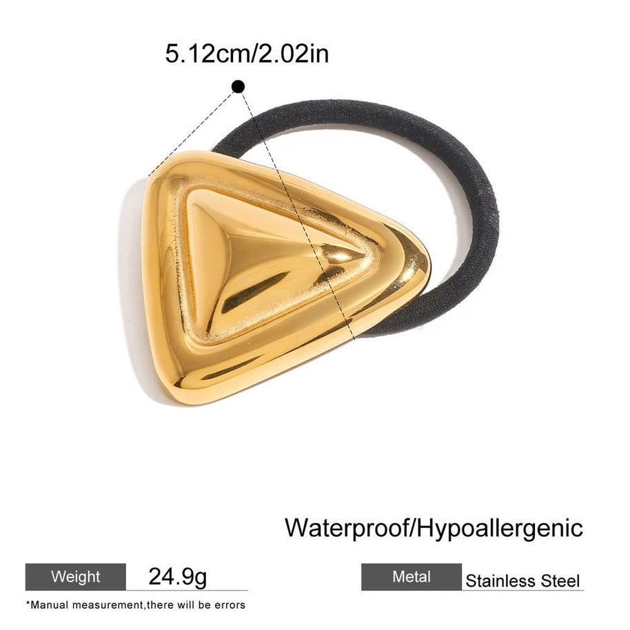 Geometric Triangle Hair Tie Stainless Steel Band JXH2408009