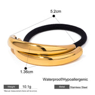 Titanium Steel Hair Tie Ponytail Band JXHW2407014