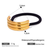 Metal Hair Rope High End Ponytail Holder JXHW2407020