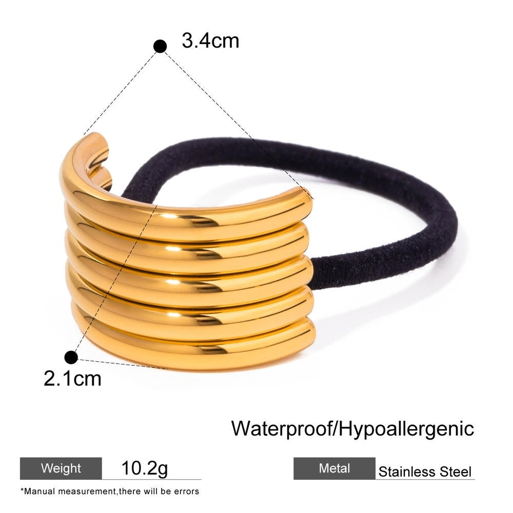 Stainless Steel Hair Tie Ponytail Band JXHW2407021