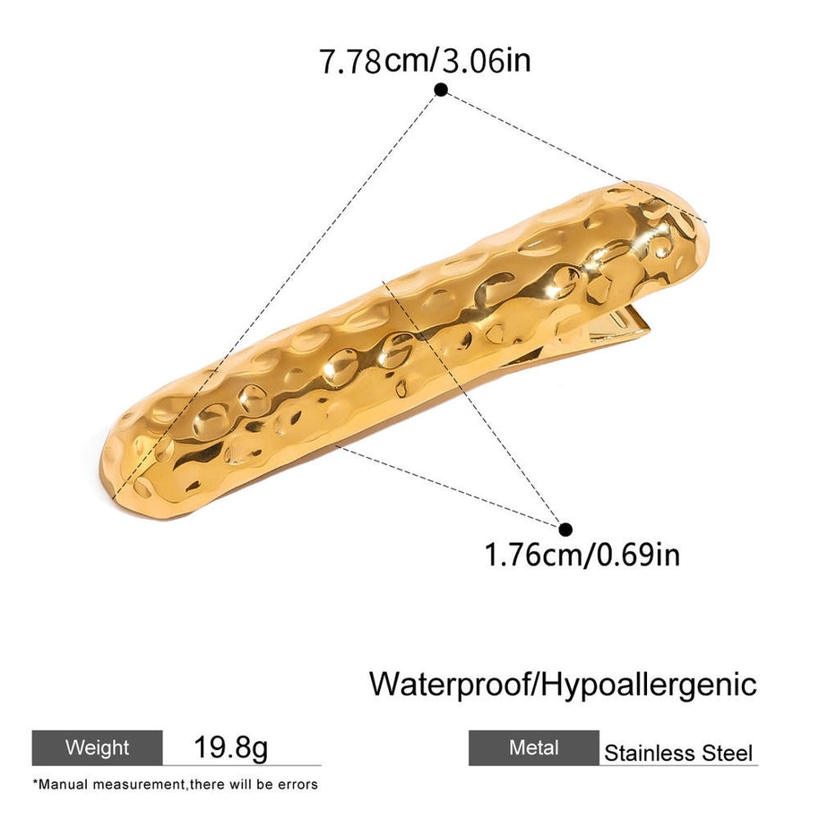 Hammered Hair Clip Side Barrette Clip JXHW2407041