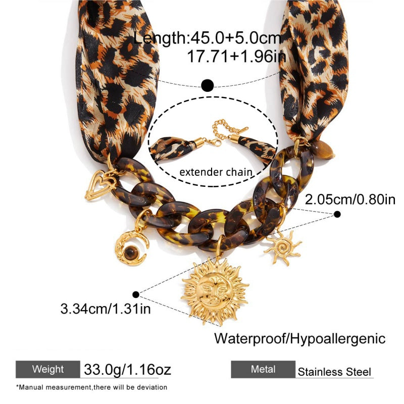 Silk Scarf Necklace | Women's Elegant Fall Accessory