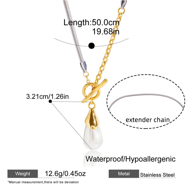 Pearl Necklace | European Stainless Steel Fall Jewelry