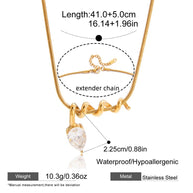 Artisan Zircon Necklace | Unique Fade-Resistant Steel Choker