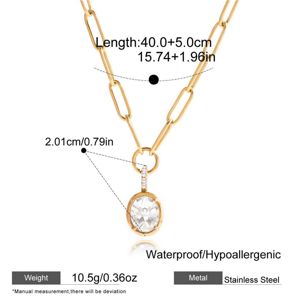 Zircon Necklace | Hypoallergenic Stainless | Luxury Choker