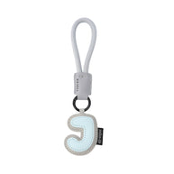 Letter Keychain | Leather Alphabet Charm | Dopamine Style