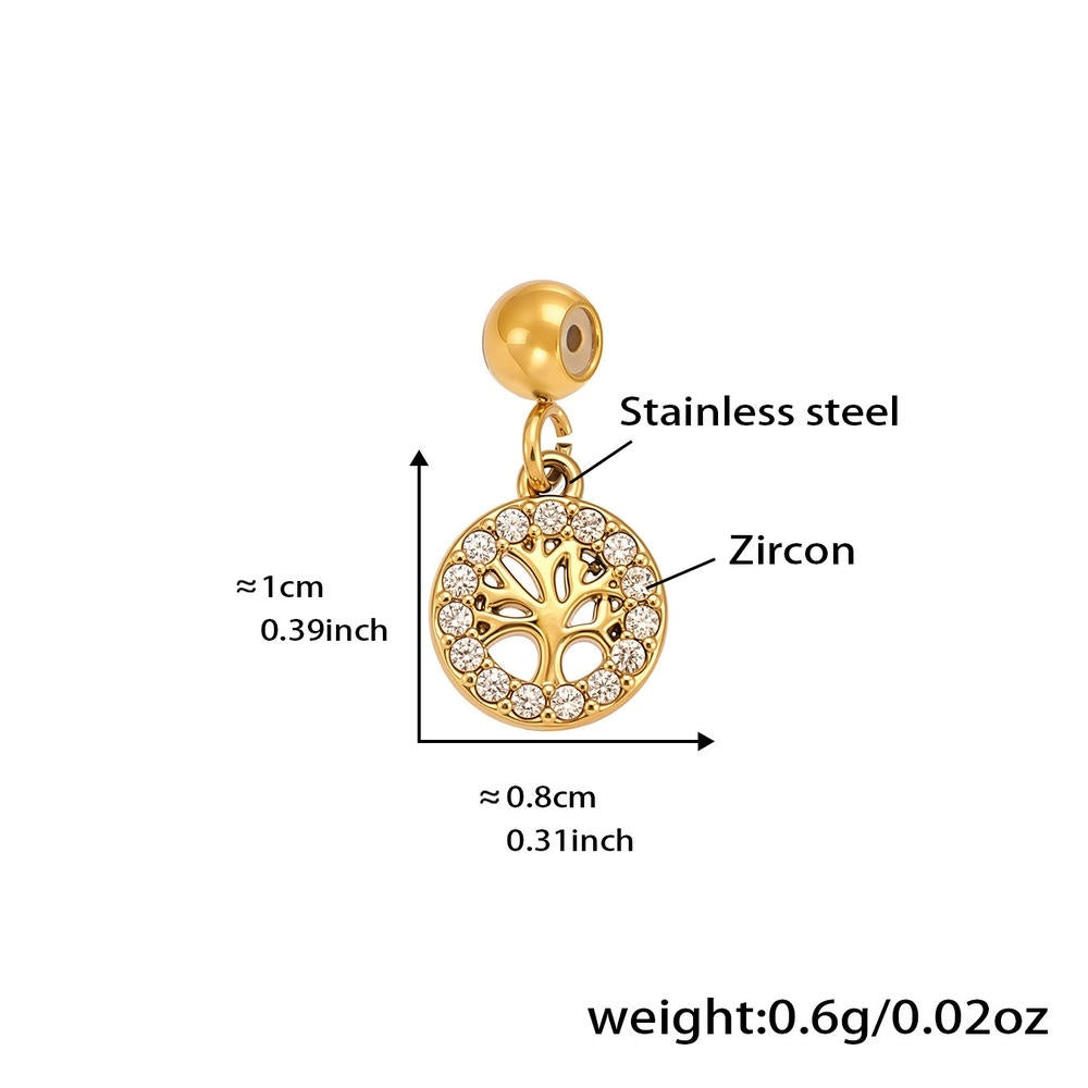 DIY Luxury Multi Charm Heart Tree Four Leaf Clover Pendant
