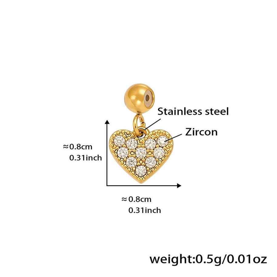 DIY Luxury Multi Charm Heart Tree Four Leaf Clover Pendant