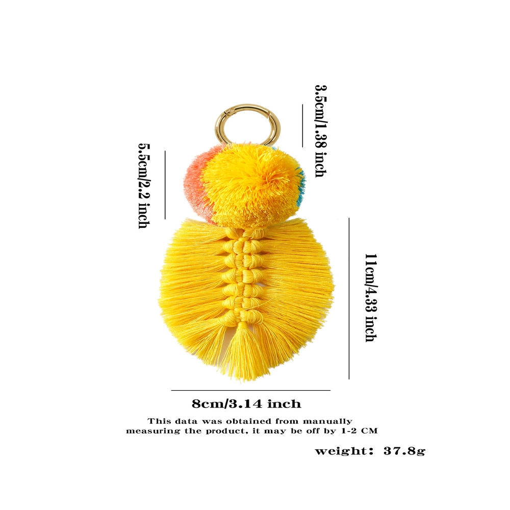 Cotton Boho Tassel Keychain Charm National Style Fashion Gift