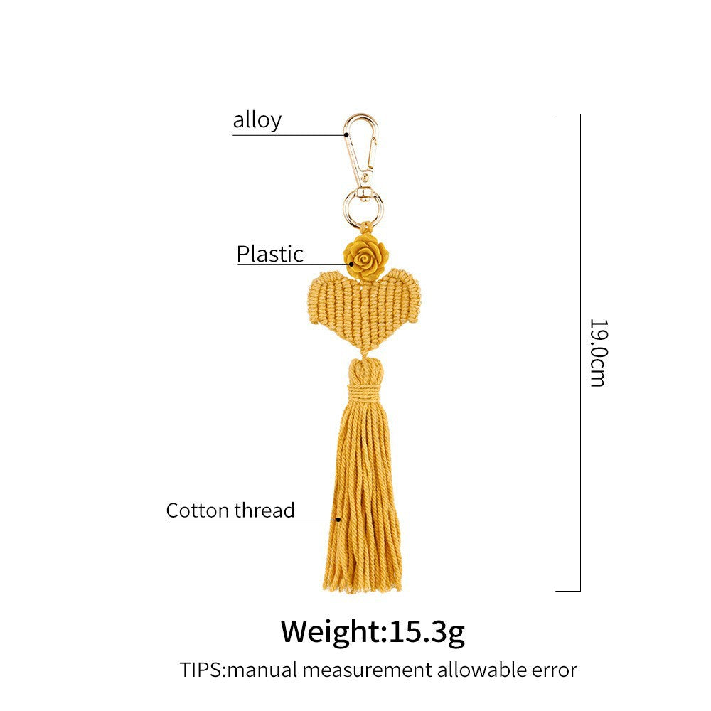Cotton Boho Tassel Keychain Charm National Style Fashion Gift