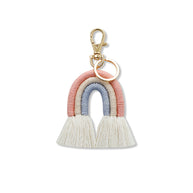 Handmade Fashion Cotton Boho Rainbow Keychain Charm JXK68215