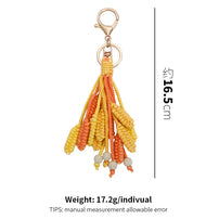 Cotton Boho Tassel Keychain Charm National Style Fashion Gift