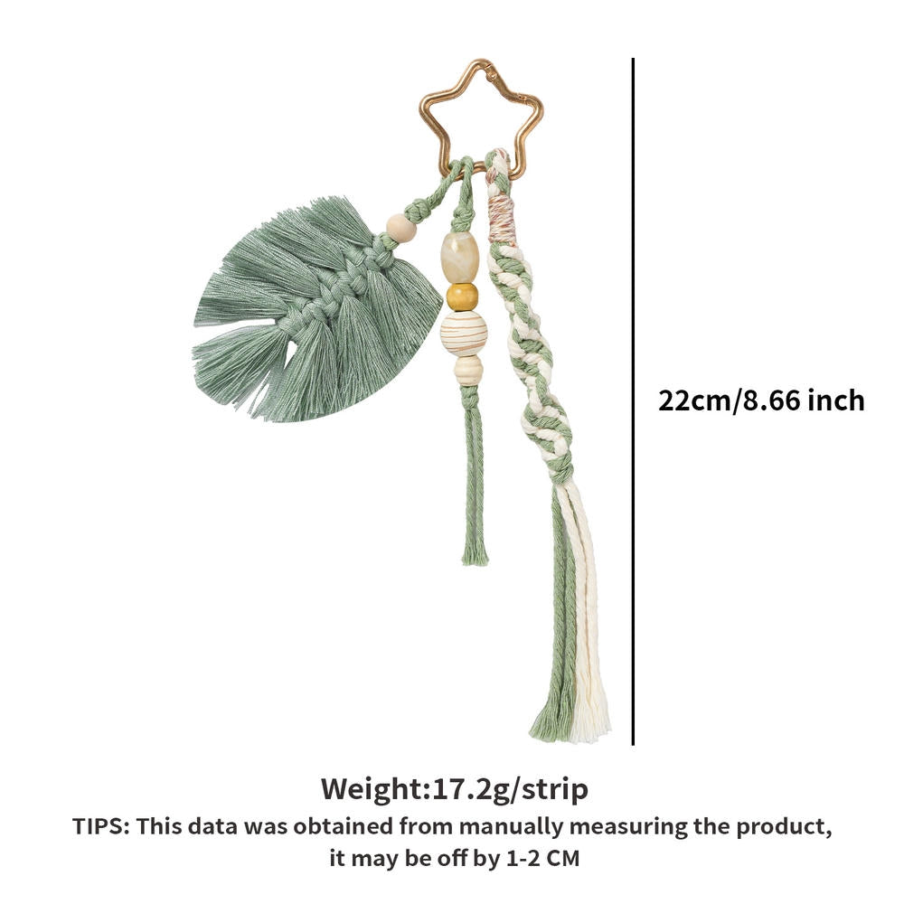 Cotton Spring Tassel Keychain Handmade Woven Fashion Gift