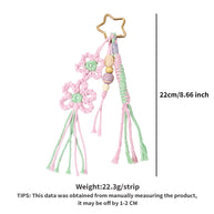 Cotton Spring Tassel Keychain Handmade Woven Fashion Gift