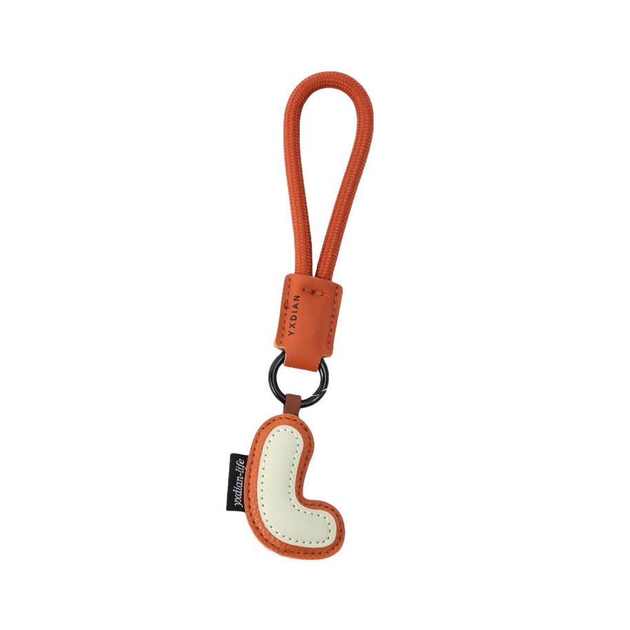 Letter Keychain | Leather Alphabet Charm | Dopamine Style