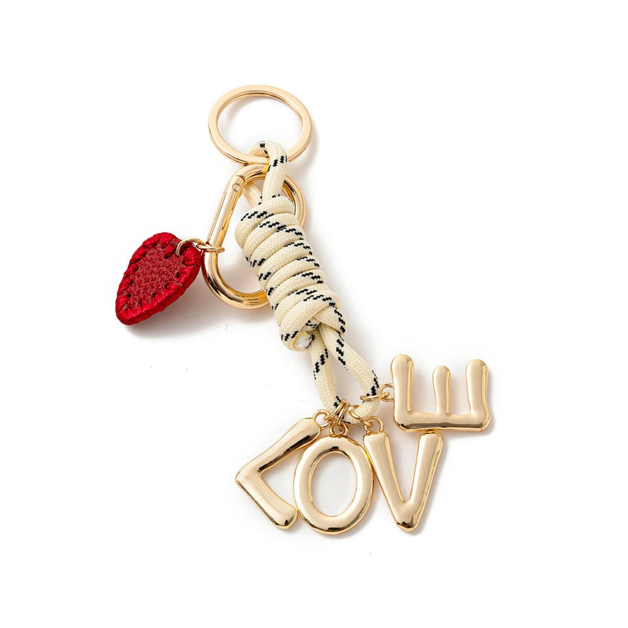 Heart Evil Eye Bag Charms Braided Rope Keychain Accessories