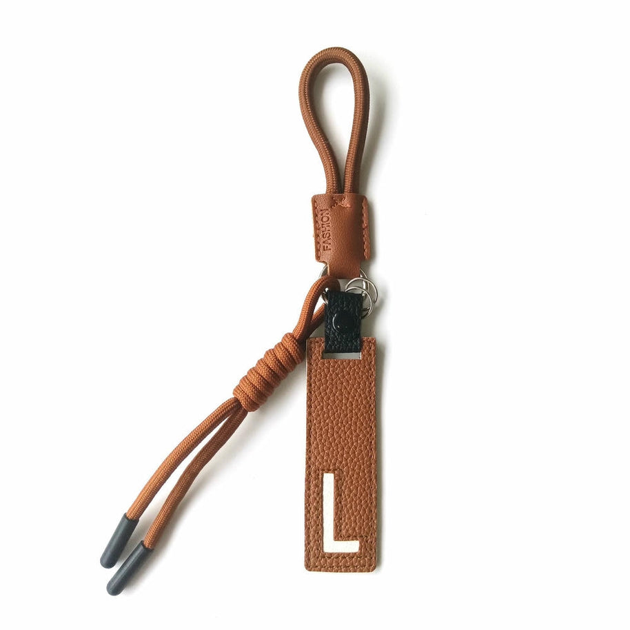 Whale Keychain | Leather Letter Charm | Cute Bag Pendant