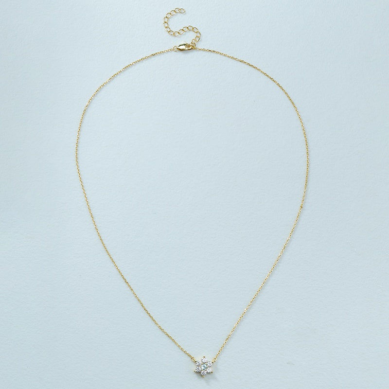 Sky Blue Sapphire Flower Necklace