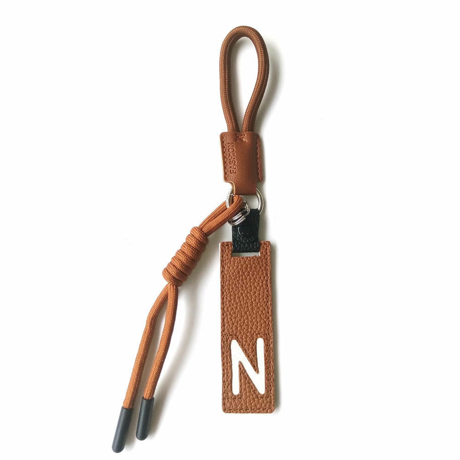 Whale Keychain | Leather Letter Charm | Cute Bag Pendant