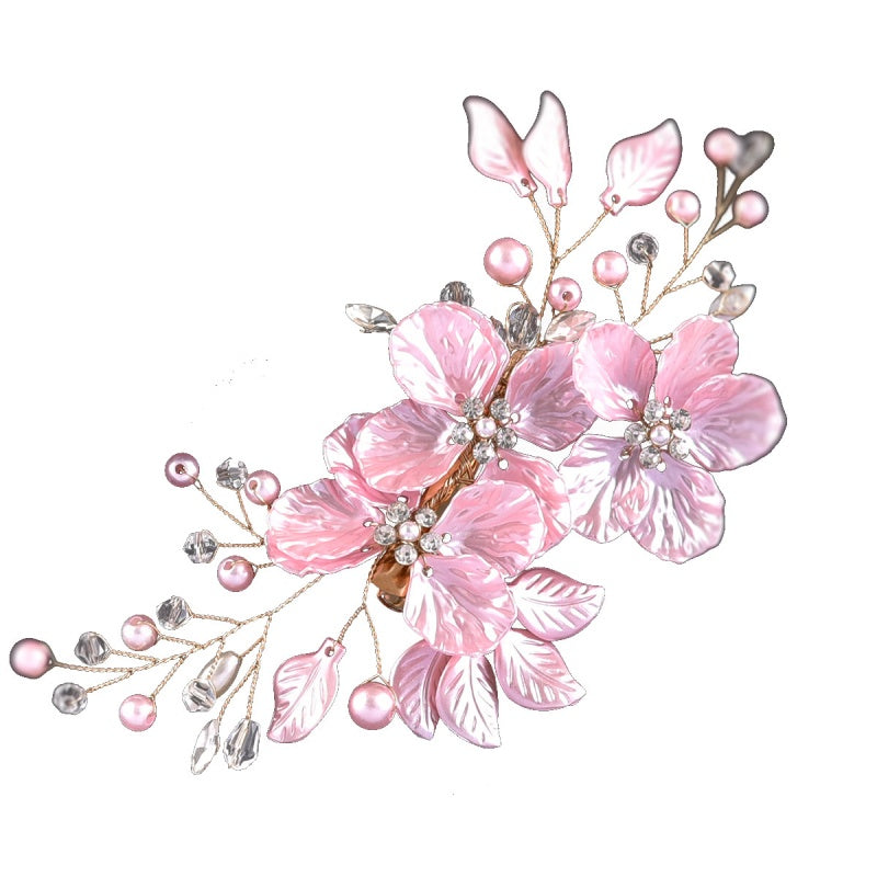 White Shell Bridal Hair Clip | Pearl Wedding Hair Accessory