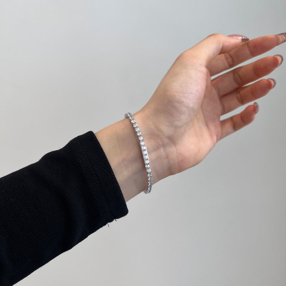 3mm Sterling Silver Tennis Bracelet JDY150360