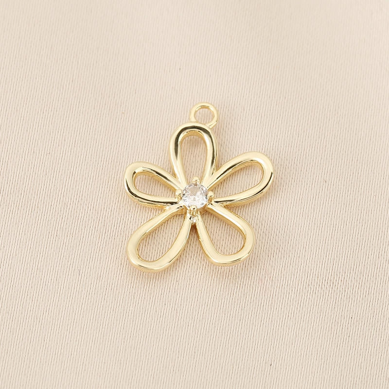 Gold Plated Bow Pendant | 18K Gold Jewelry Finding