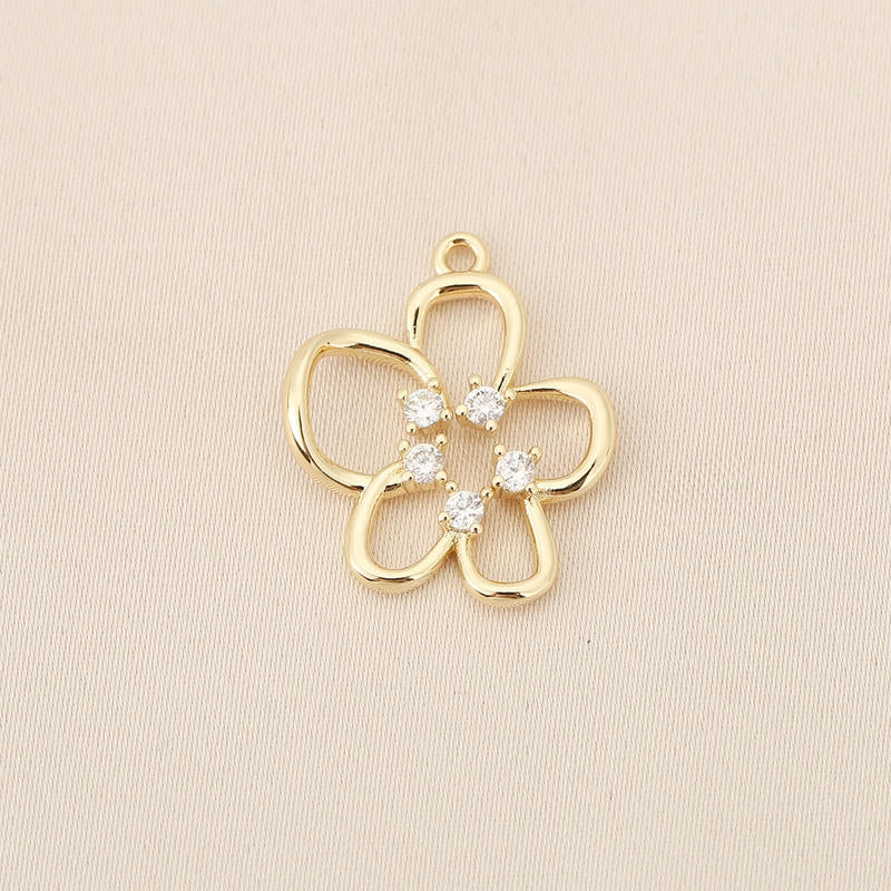 Gold Plated Bow Pendant | 18K Gold Jewelry Finding