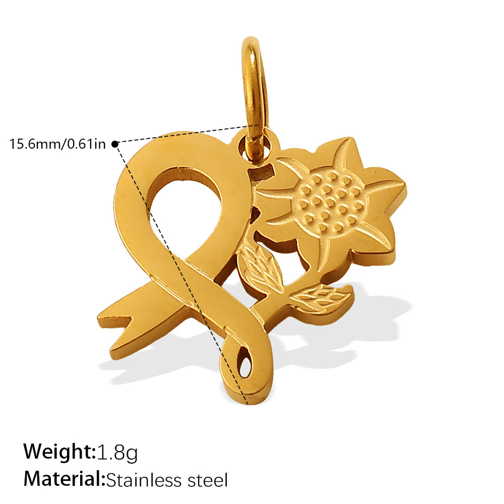 European Sweet Star Moon Heart Pendant Steel Rhinestones