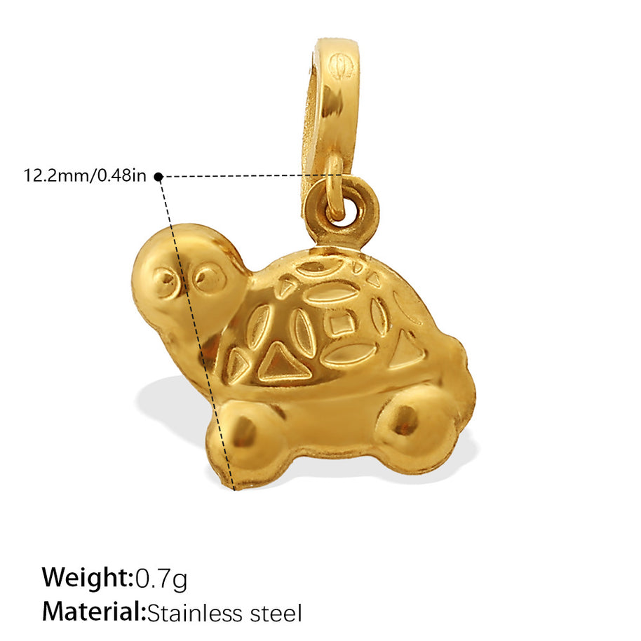 European Coastal Pendant Steel 18K Gold Plated DIY Charm