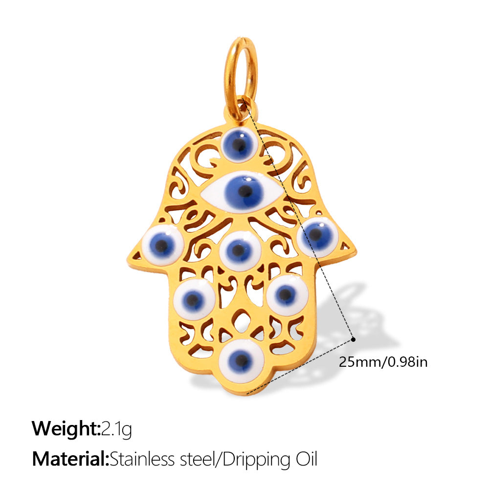 European Bohemian Hand of Fatima Pendant DIY Evil Eye Charm