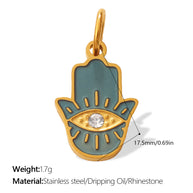 European Bohemian Hand of Fatima Pendant DIY Evil Eye Charm