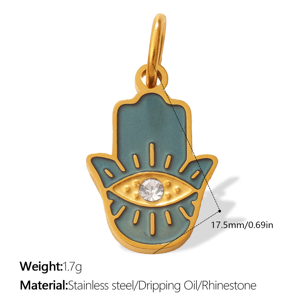 European Bohemian Hand of Fatima Pendant DIY Evil Eye Charm