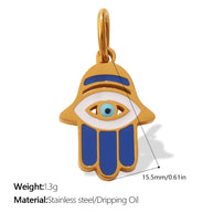 European Bohemian Hand of Fatima Pendant DIY Evil Eye Charm