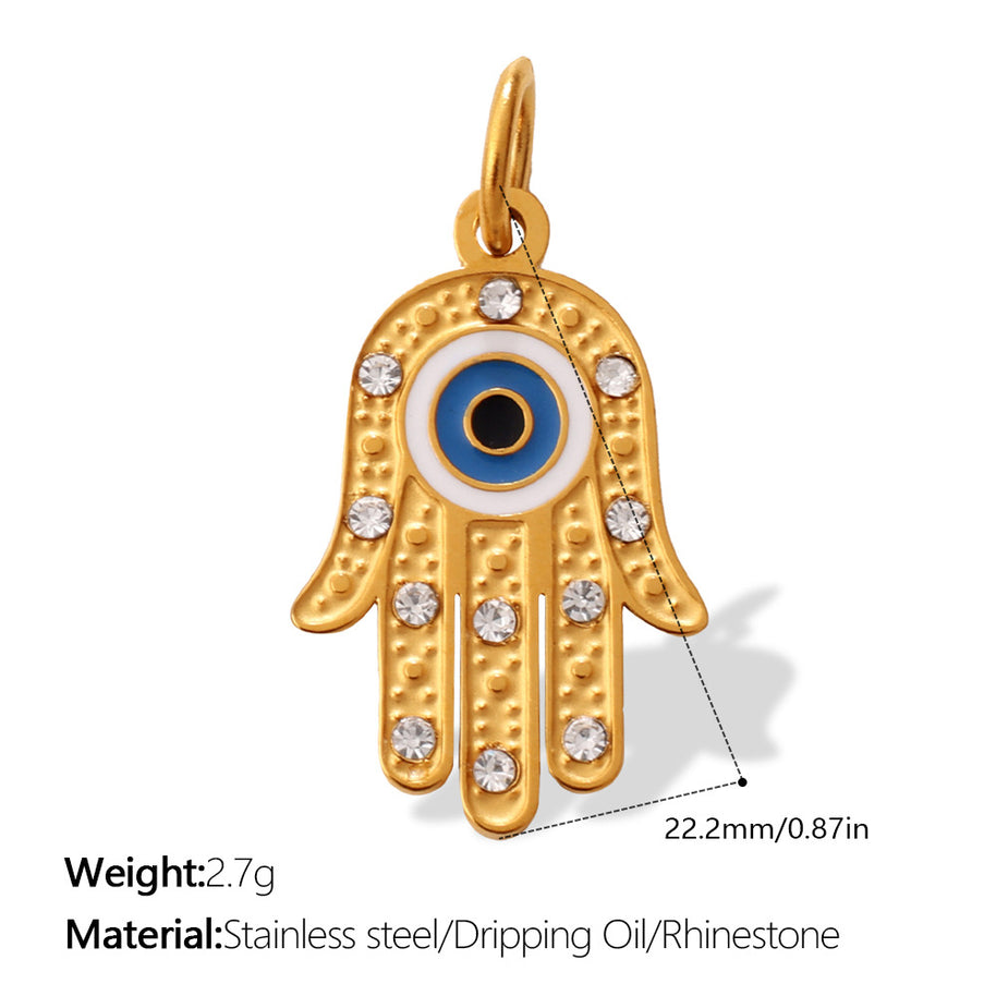 European Bohemian Hand of Fatima Pendant DIY Evil Eye Charm