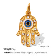 European Bohemian Hand of Fatima Pendant DIY Evil Eye Charm