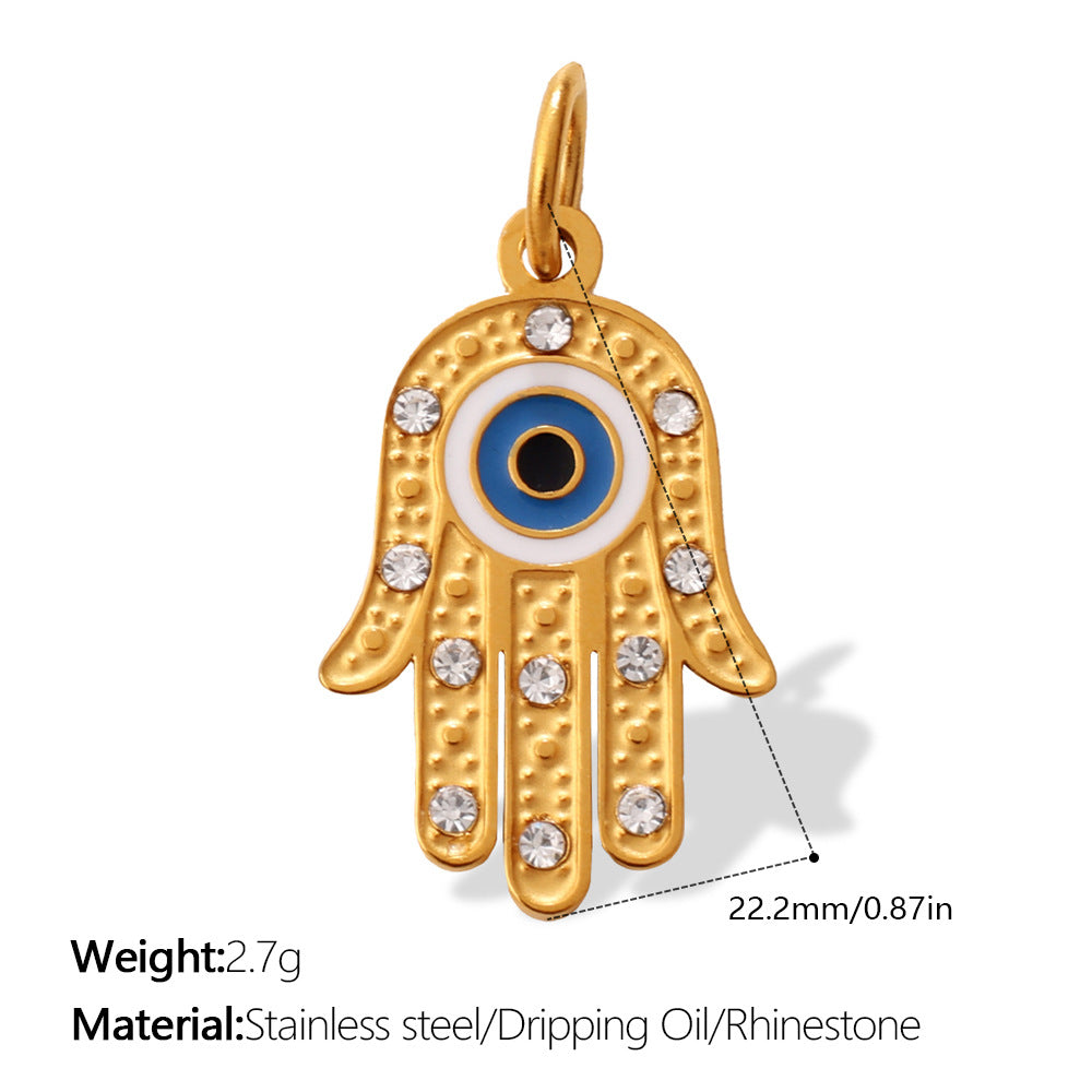 European Bohemian Hand of Fatima Pendant DIY Evil Eye Charm