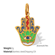 European Bohemian Hand of Fatima Pendant DIY Evil Eye Charm