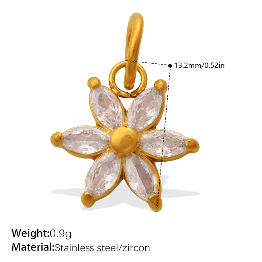 Delicate Rose Sunflower Pendant Necklace Bracelet Charm
