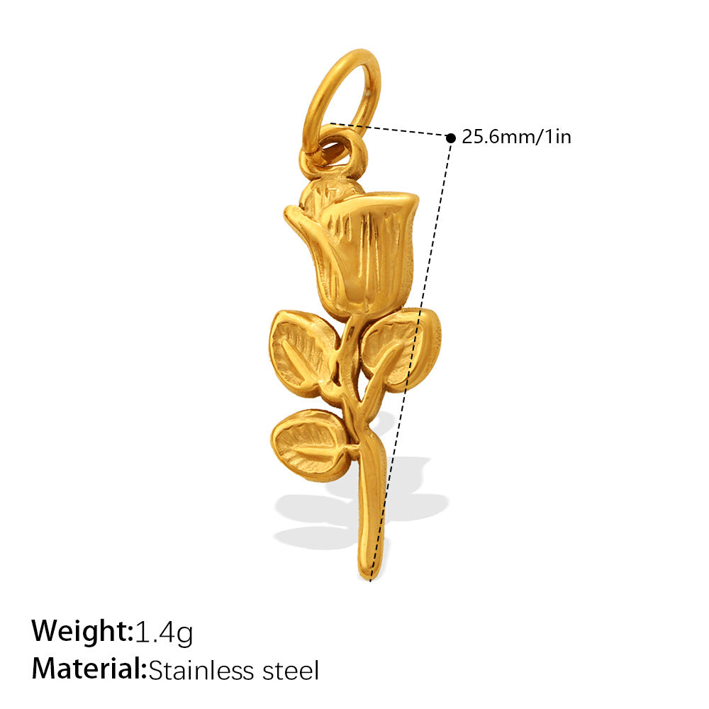 Delicate Rose Sunflower Pendant Necklace Bracelet Charm