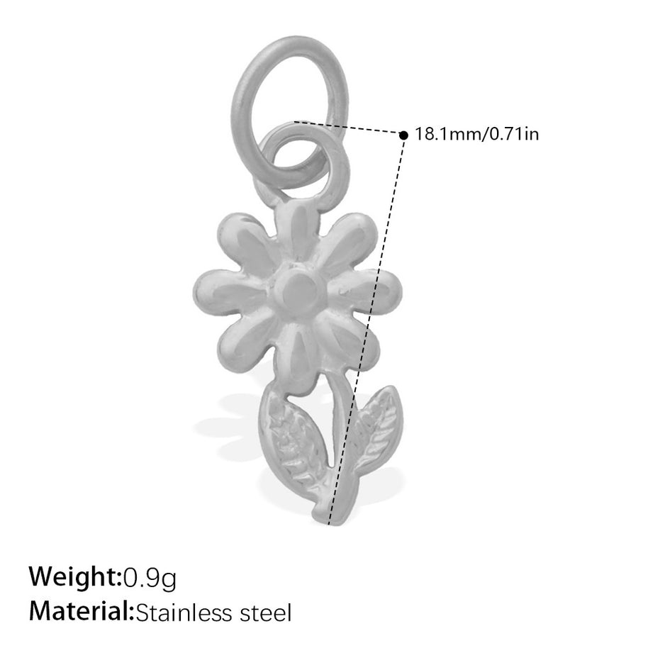 Delicate Rose Sunflower Pendant Necklace Bracelet Charm
