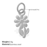 Delicate Rose Sunflower Pendant Necklace Bracelet Charm