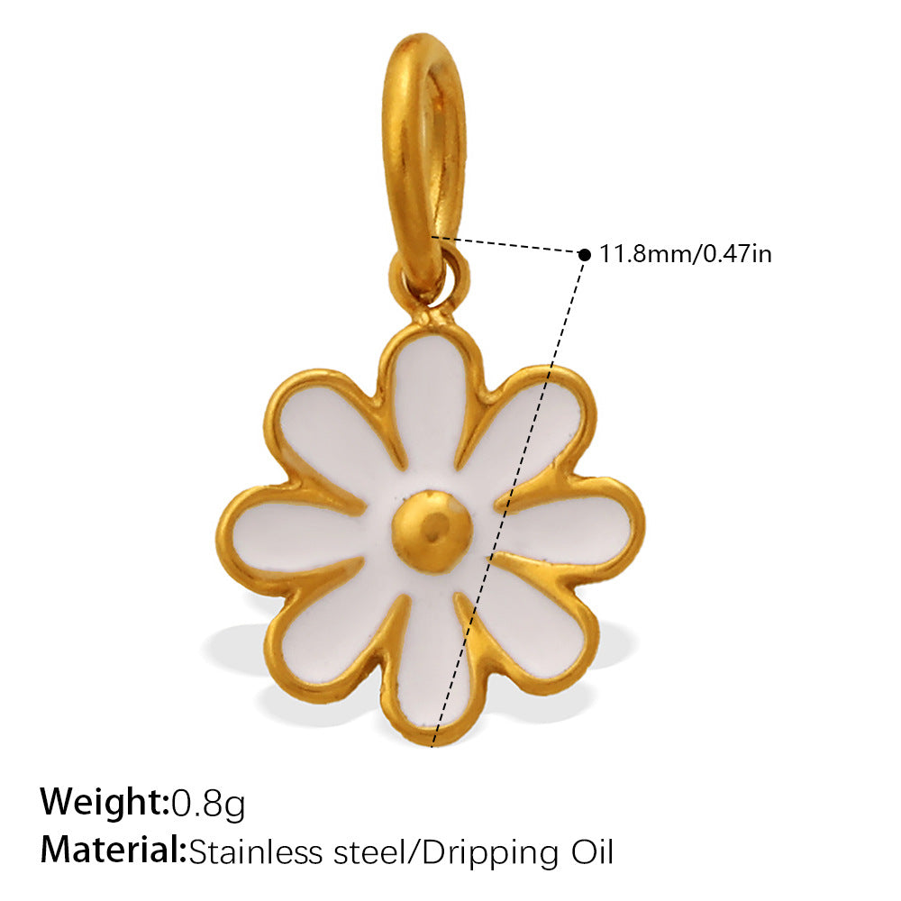 Delicate Rose Sunflower Pendant Necklace Bracelet Charm