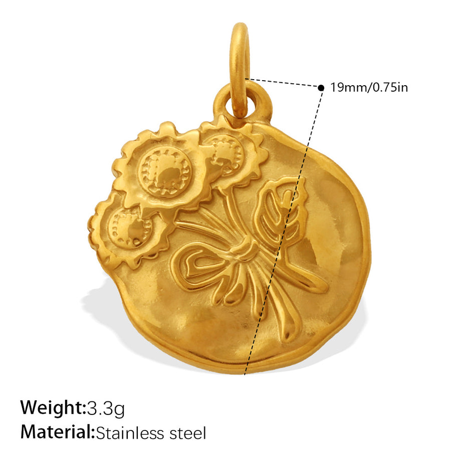 Delicate Rose Sunflower Pendant Necklace Bracelet Charm
