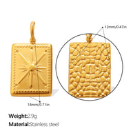 DIY Sun Moon Eye Charm Pendant Steel 18K Gold Multi Style