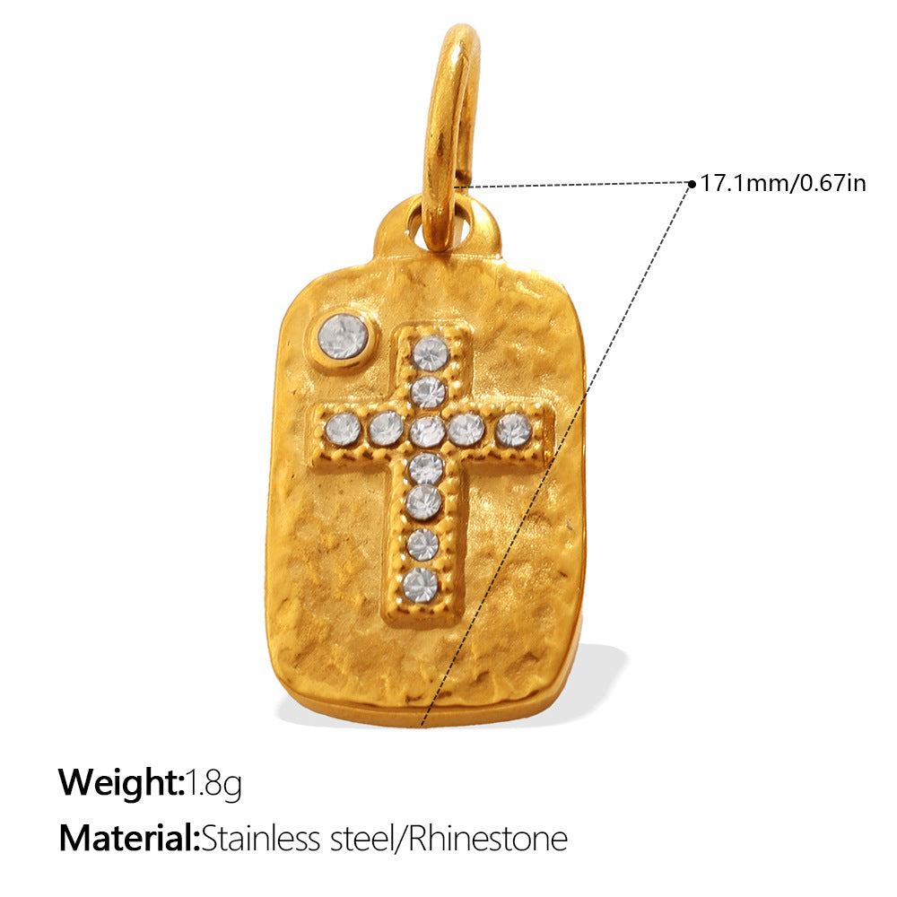 DIY Sun Moon Eye Charm Pendant Steel 18K Gold Multi Style