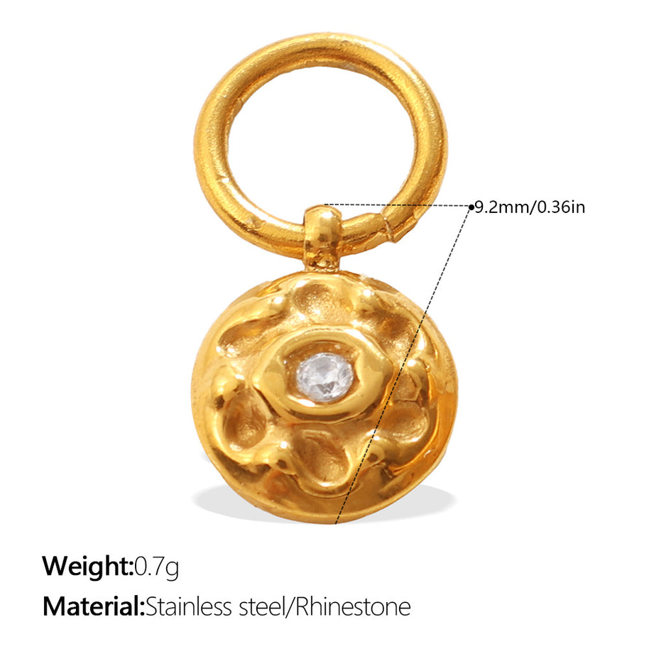 DIY Sun Moon Eye Charm Pendant Steel 18K Gold Multi Style